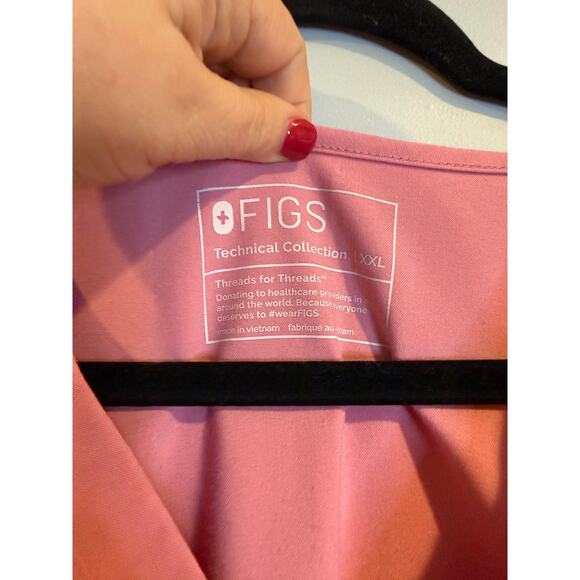 FIGS Technical Collection Scrub Set | Size XXL Top + Pants | Pink Rose - Picture 4 of 10